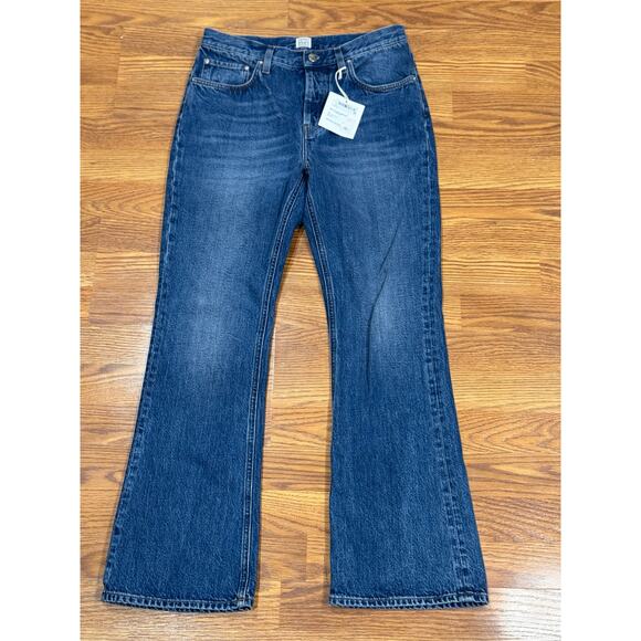 TOTEME Blue Cropped Kick Flared Jeans 29/34 - Picture 12 of 16